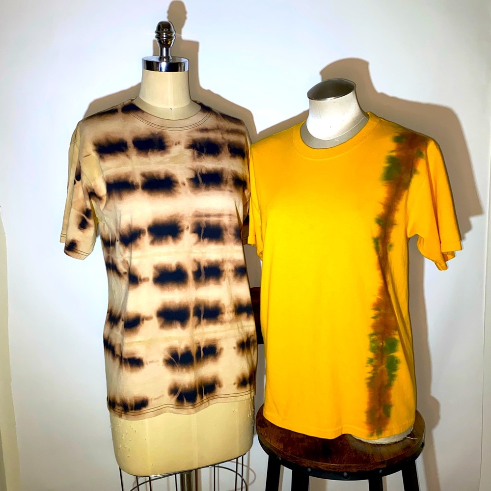2 for 1 HAND TIE-DYED SK8 TEES! Size MEDIUM (both tees for $20 TOTAL)